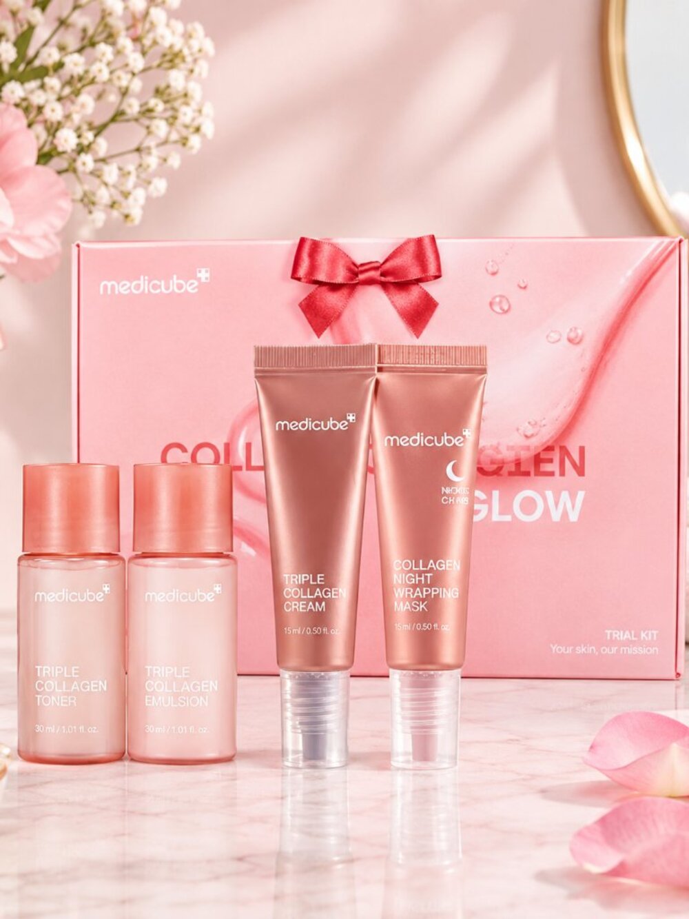 medicube Glass Skin Collagen Trial Kit - Mini Skincare Set